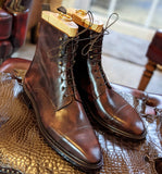 Ascot High Boots - Brown Museum Calf - Ascot Shoes