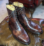 Ascot High Boots - Brown Museum Calf - Ascot Shoes