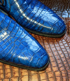 Ascot Chukka Boots - Jazz Blue Niloticus Crocodile - Ascot Shoes
