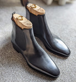 Ascot Chelsea Boots - Black Calf - Ascot Shoes