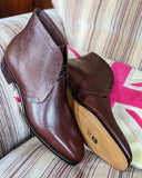 Ascot Ankle Boots - Brown Scotch Grain - Ascot Shoes