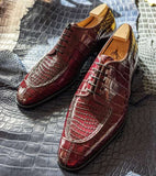 Ascot Kaan - Bordeaux Alligator - Ascot Shoes