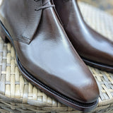 Ascot Ankle Boots - Brown Hatch Grain - Ascot Shoes