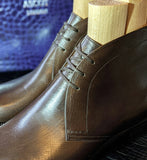 Ascot Ankle Boots - Brown Hatch Grain - Ascot Shoes
