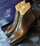 Ascot Ankle Boots - Brown Hatch Grain - Ascot Shoes
