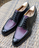 Ascot Kaan - Purple Hatch Grain & Black Calf - Ascot Shoes