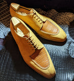 Ascot Kaan - Camel & Tan Alligator - Ascot Shoes