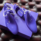 Solid Wood Lasted 3 Piece Shoe Tree - Lacquer Purple - Ascot Shoes
