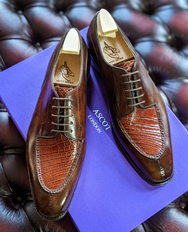 Ascot Kaan - Brown Museum Calf & Cognac Crocodile