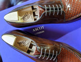 Ascot Kaan - Brown Museum Calf & Cognac Crocodile - Ascot Shoes