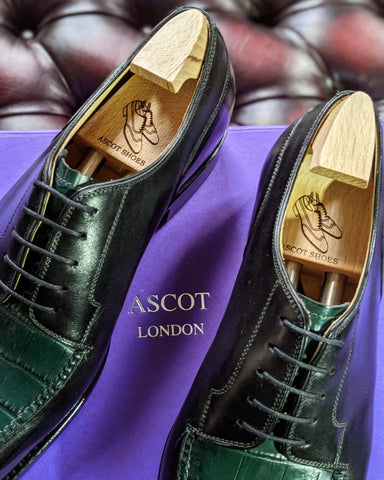 Ascot Kaan - Green Alligator & Black Calf