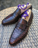 Ascot Sinatra - Dark Brown Alligator - Ascot Shoes