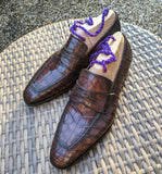 Ascot Sinatra - Dark Brown Alligator - Ascot Shoes