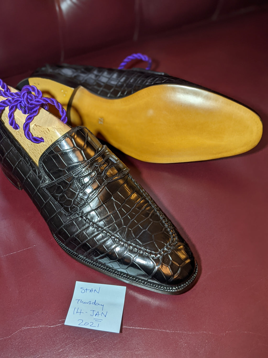 Stan - Black Alligator Loafers - UK 7.5 - Ascot Shoes