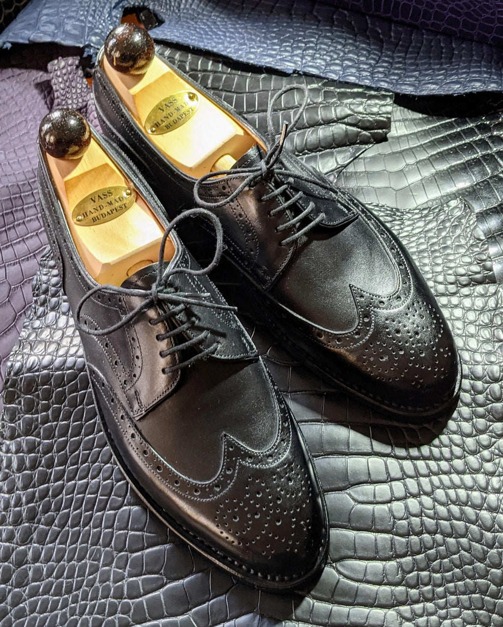 Vass Budapest Derby - Black Calf, UK 5, P2 Last - Ascot Shoes