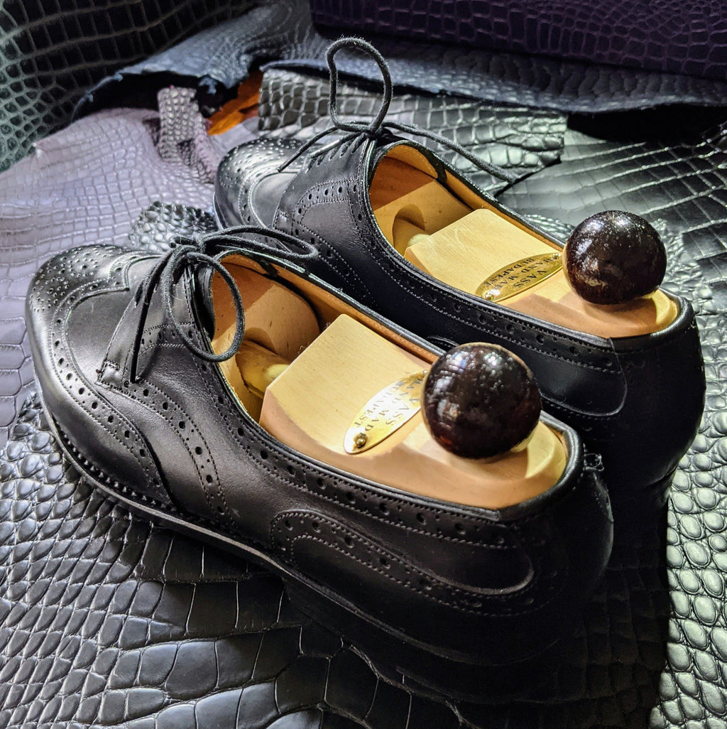 Vass Budapest Derby - Black Calf, UK 5, P2 Last - Ascot Shoes