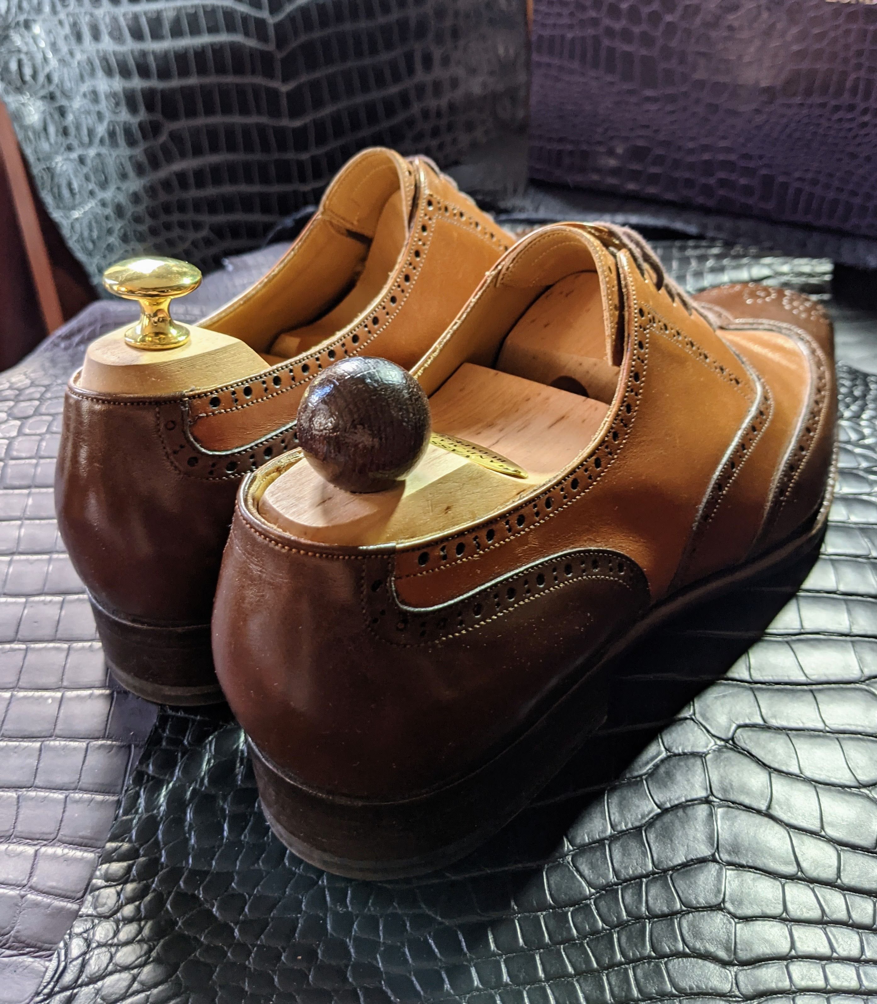 Vass Budapest Oxford - Tri Cognac Combination, UK 9.5, K last - Ascot Shoes