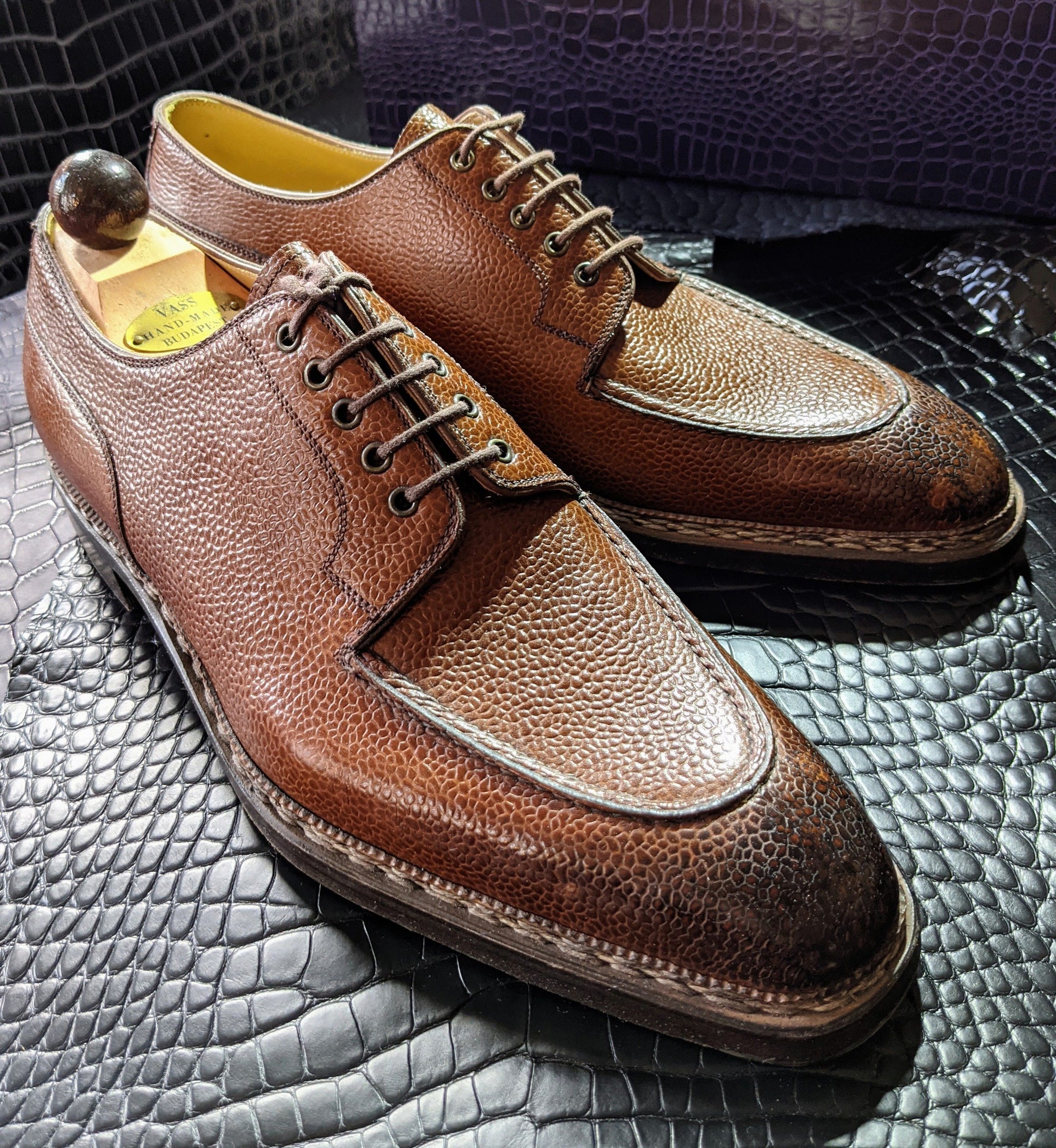 Ascot Kaan - Tan Scotch Grain, UK 9.5, U last - Ascot Shoes