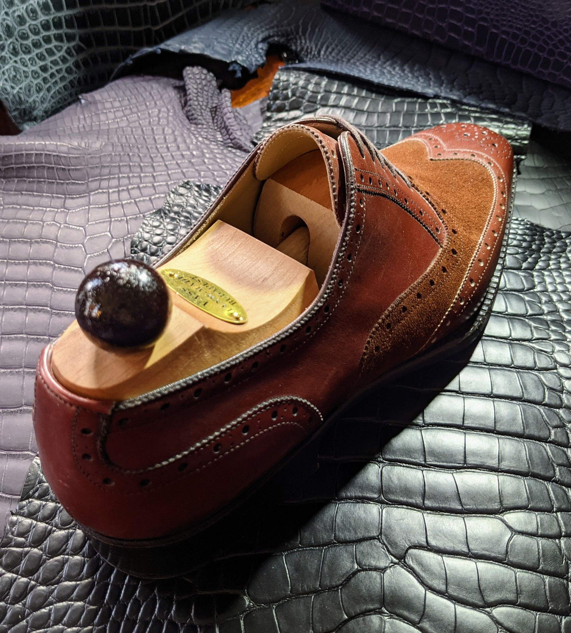 Vass Budapest Oxford - Tri Cognac Combination, UK 10, K last - Ascot Shoes