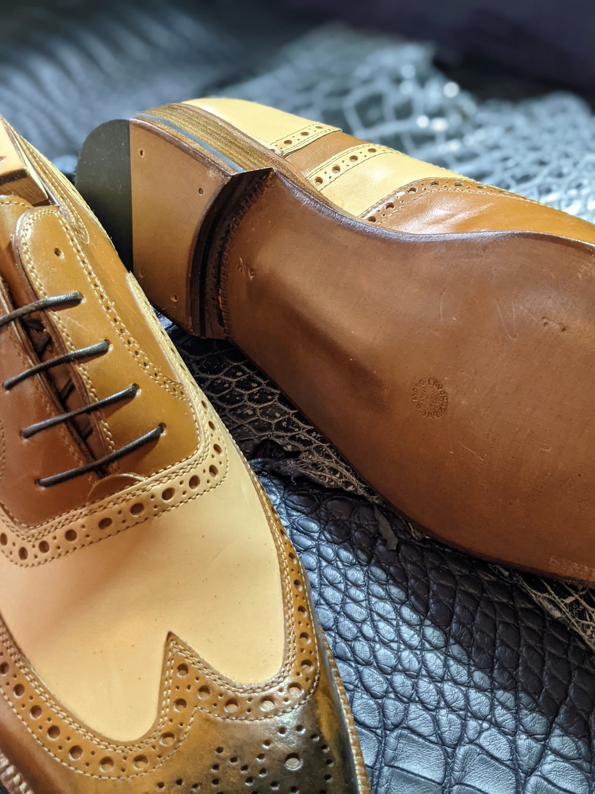 Enzo Bonafe - Camel & Cream Calf, UK 9.5 - Ascot Shoes