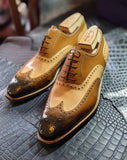 Enzo Bonafe - Camel & Cream Calf, UK 9.5 - Ascot Shoes
