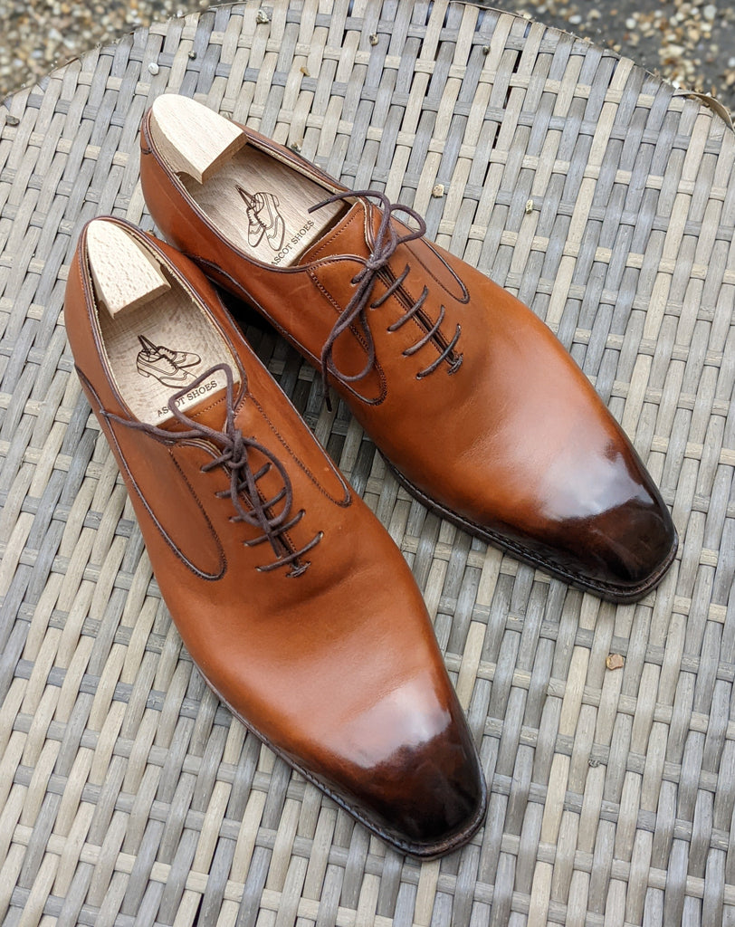 Vass River - Cognac Calf, UK 9, K last - Ascot Shoes