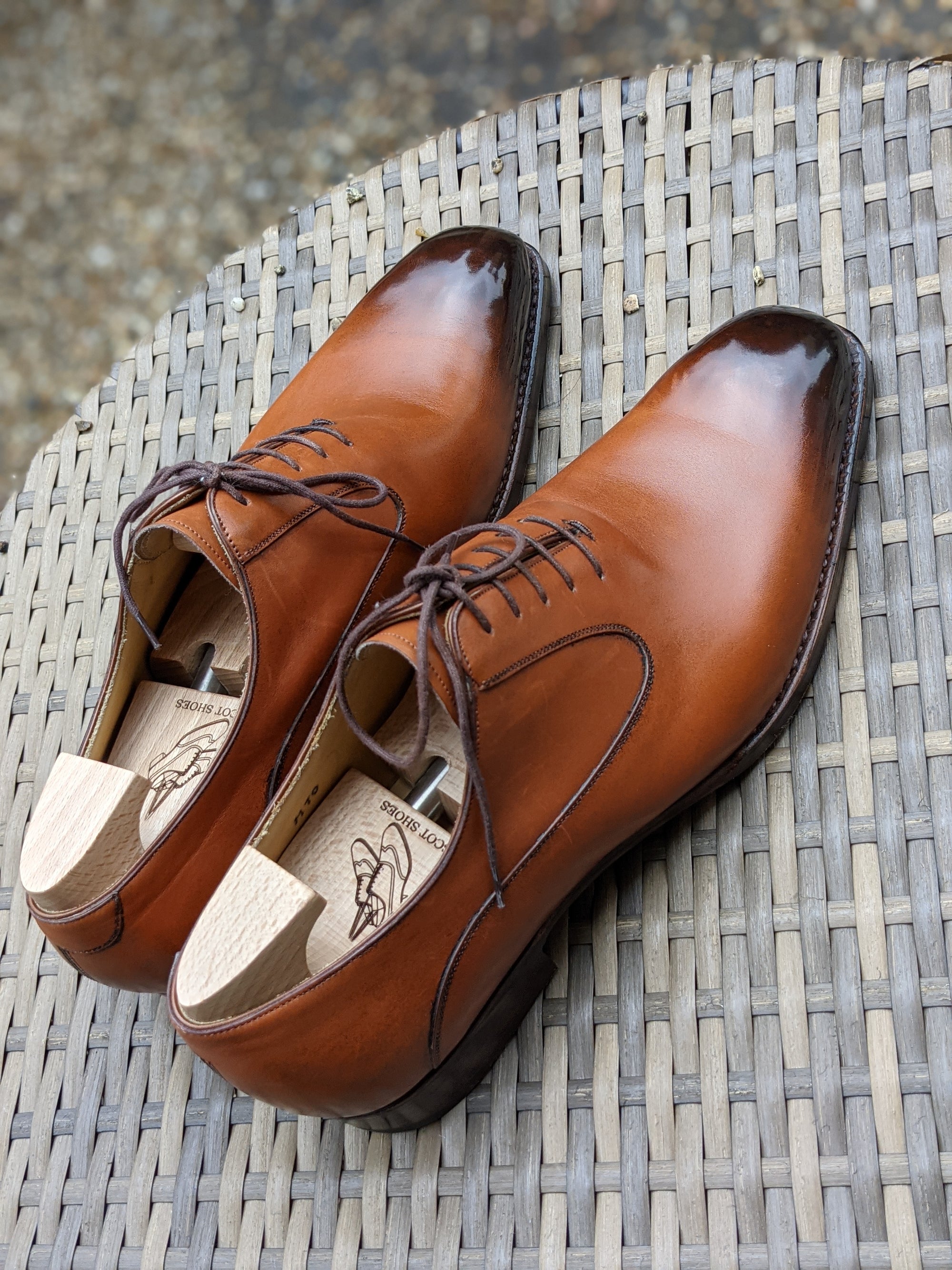 Vass River - Cognac Calf, UK 9, K last - Ascot Shoes