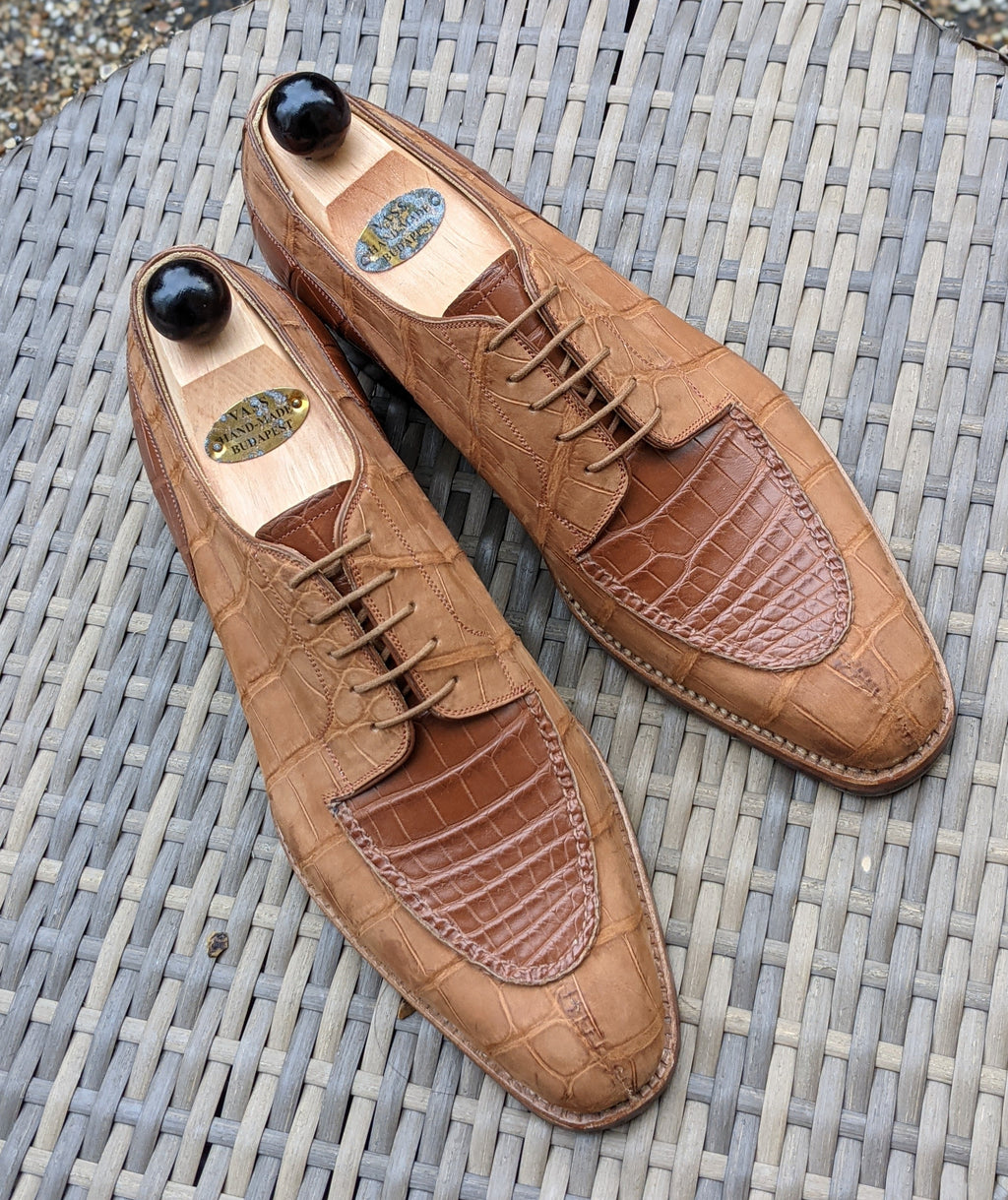 Ascot Kaan - Nubuck Alligator, UK 10, U last - Ascot Shoes