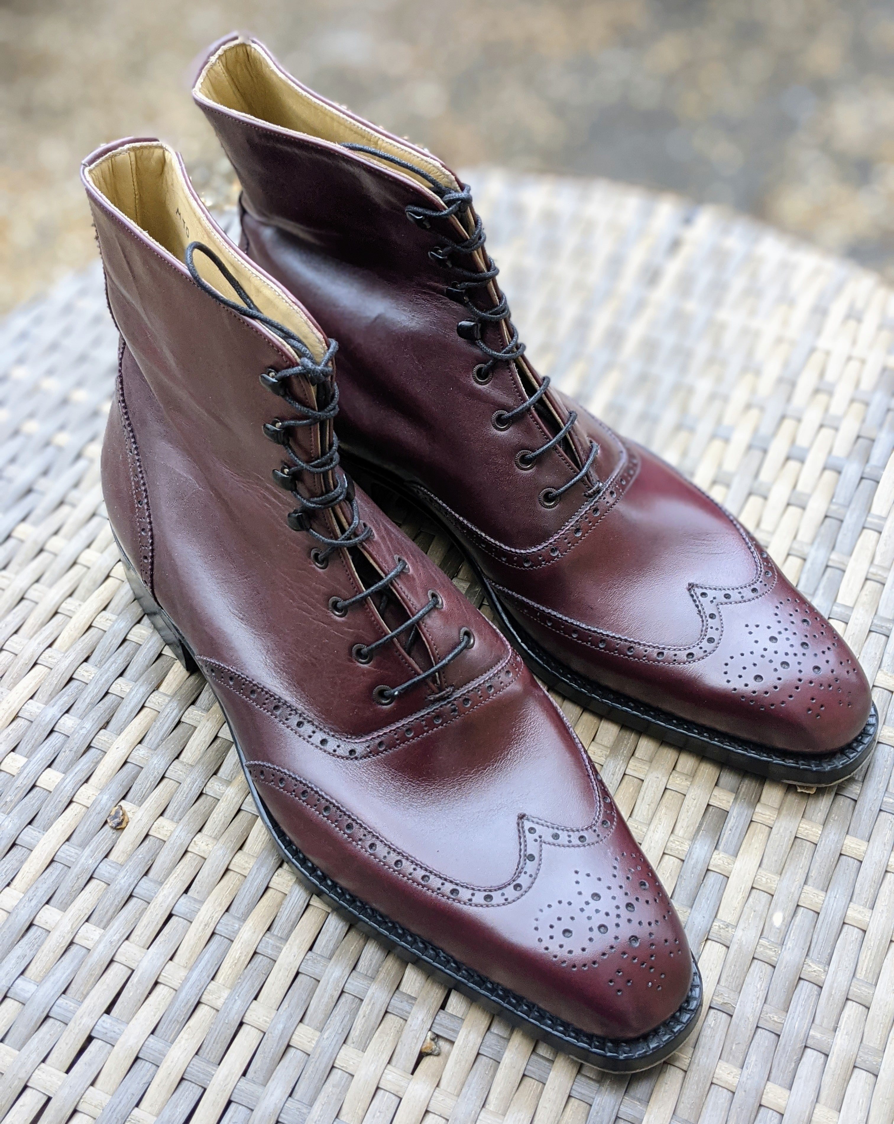 Vass Oxford Tall Boots - Oxblood, UK 10, K last - Ascot Shoes