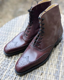 Vass Oxford Tall Boots - Oxblood, UK 10, K last - Ascot Shoes