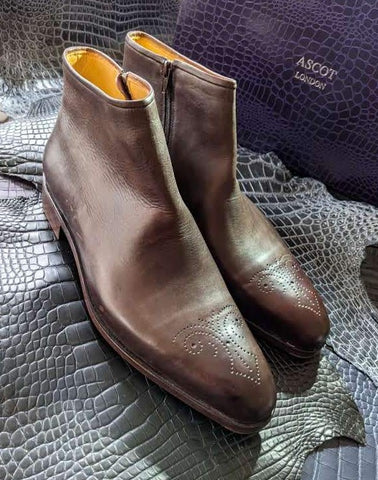 Rosy Zip Boots - UK 9