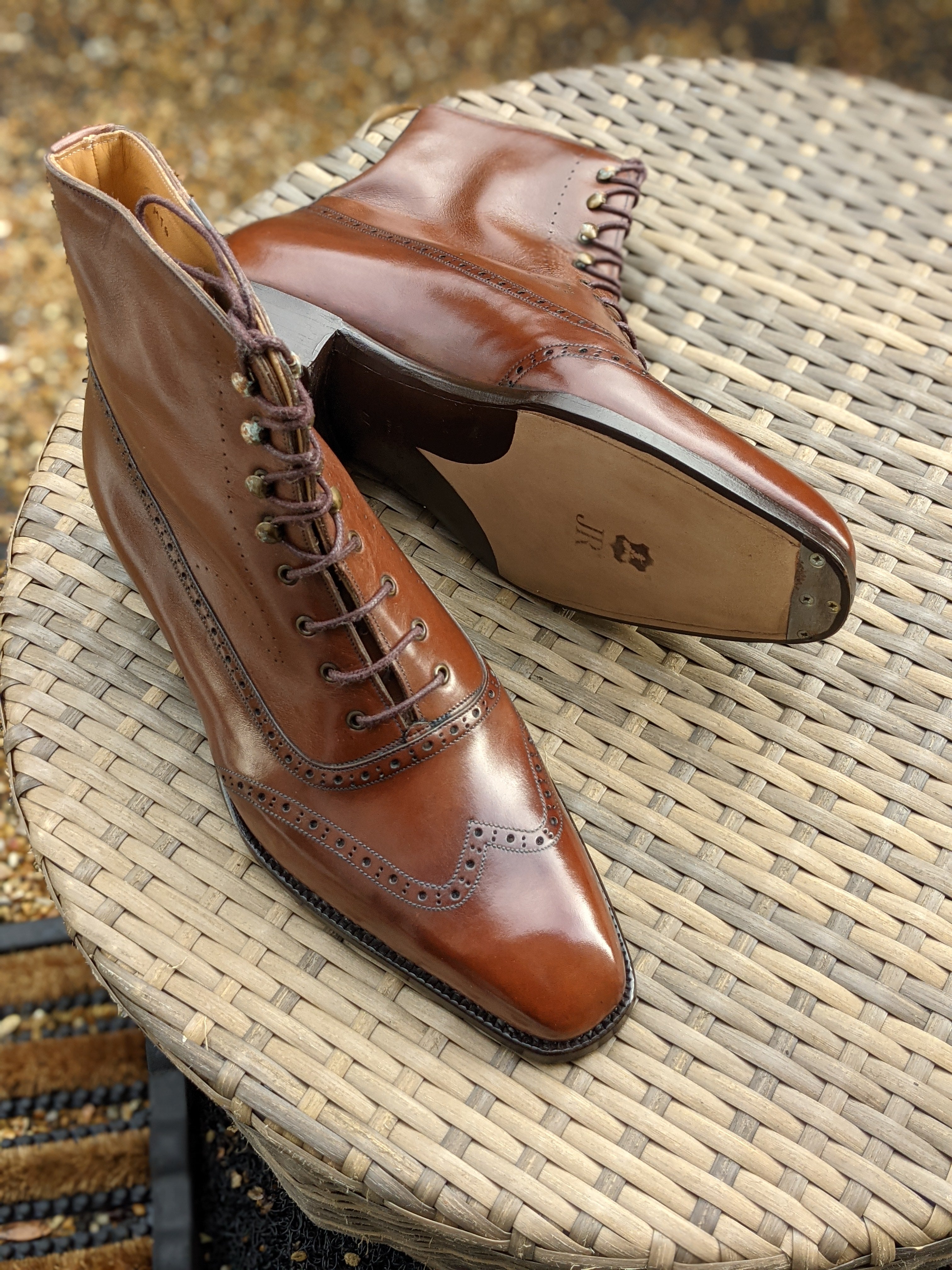 Vass Austerity Boots - Antique Cognac Calf, Uk 10, U last - Ascot Shoes