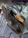 Vass Punched Captoe Boots - Black Calf, UK 9.5, K last - Ascot Shoes