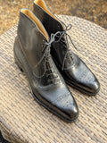 Vass Punched Captoe Boots - Black Calf, UK 9.5, K last - Ascot Shoes