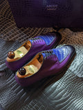Ascot Kaan - Purple & Blue Crocodile, UK 7, U last - Ascot Shoes
