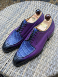 Ascot Kaan - Purple & Blue Crocodile, UK 7, U last - Ascot Shoes