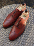 Vass Budapest - Red Cognac Calf, UK 9.5, R last - Ascot Shoes