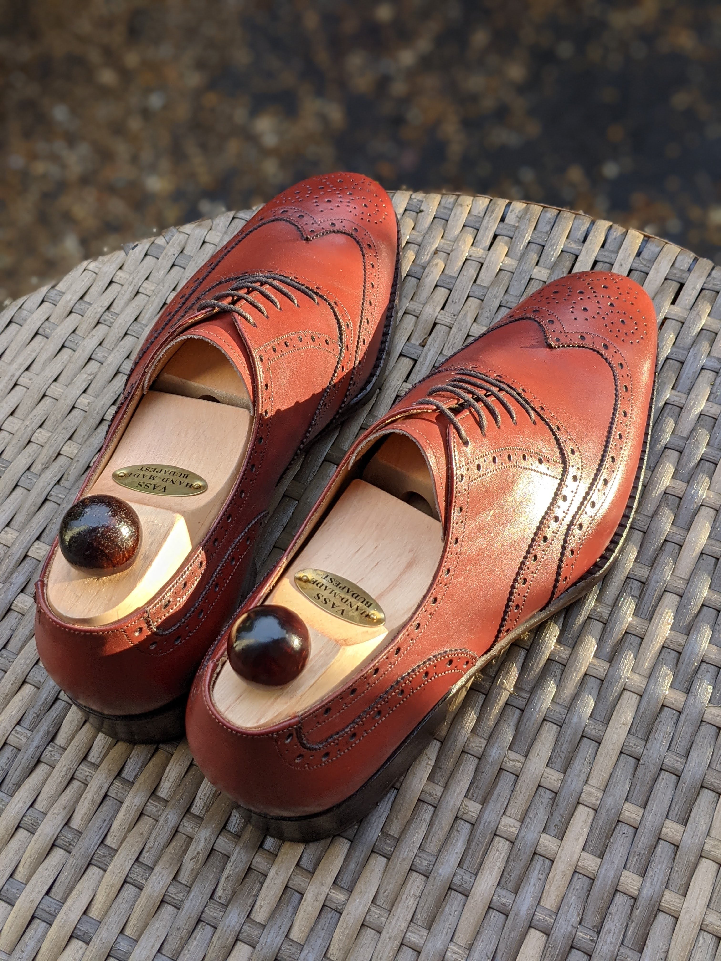 Vass Budapest - Red Cognac Calf, UK 9.5, R last - Ascot Shoes