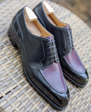 Ascot Kaan - Black Calf & Purple Hatch Grain, UK 8, K last - Ascot Shoes