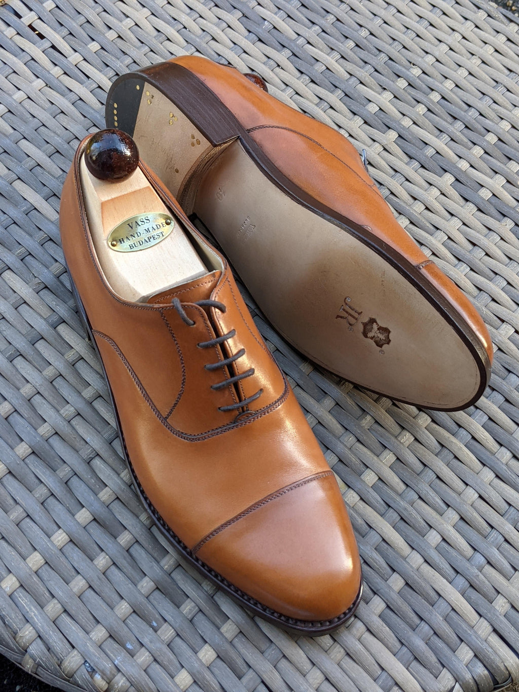 Vass Old English - Cognac Calf, UK 6, Peter last - Ascot Shoes