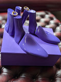 Solid Wood Lasted 3 Piece Boot Tree - Lacquer Purple - Ascot Shoes