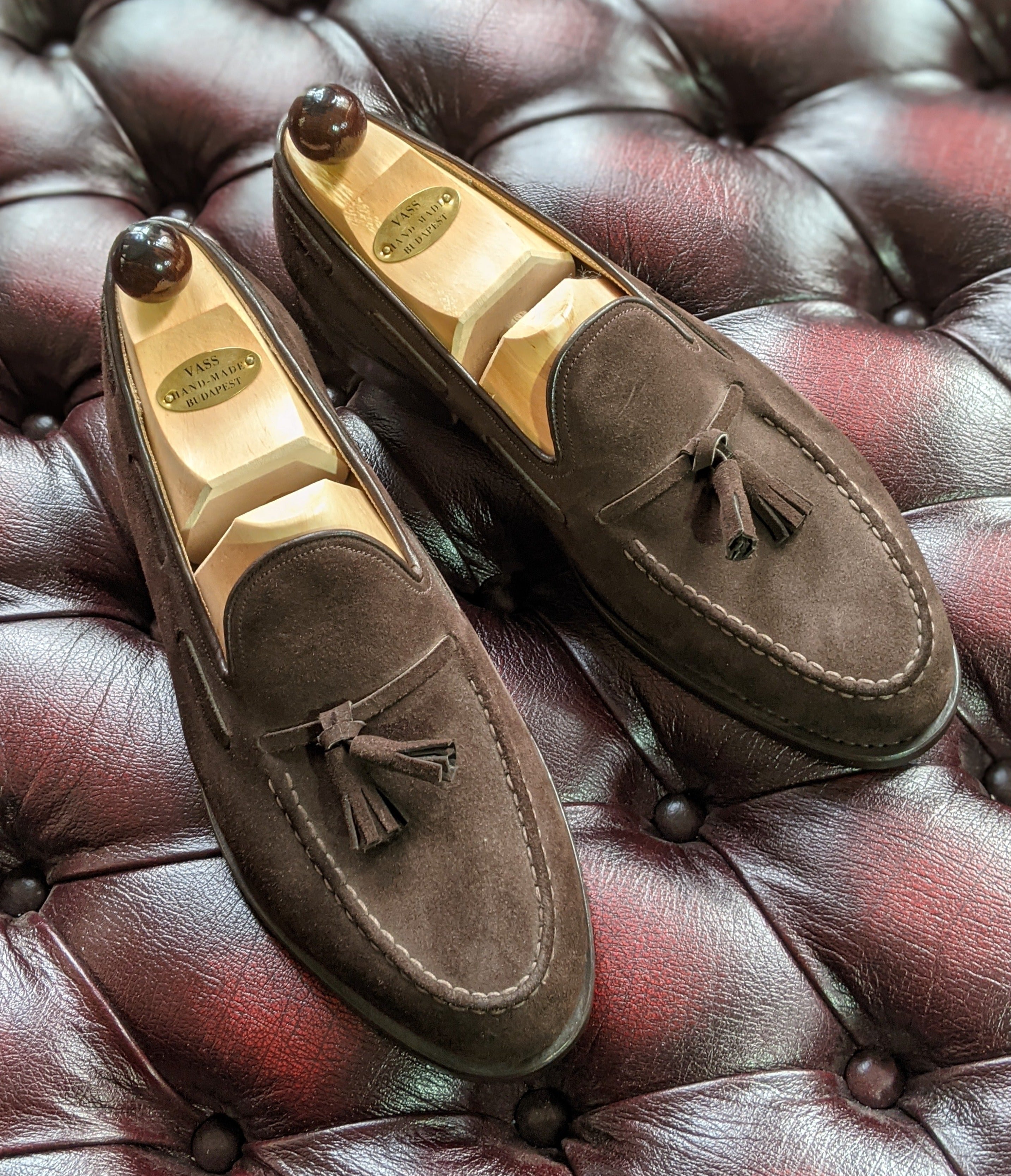 Vass Slipper - Brown Suede, UK 10, P2 Last - Ascot Shoes