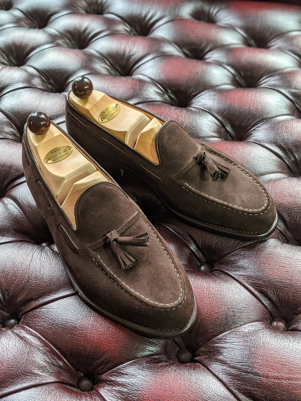 Vass Slipper - Brown Suede, UK 10, P2 Last - Ascot Shoes