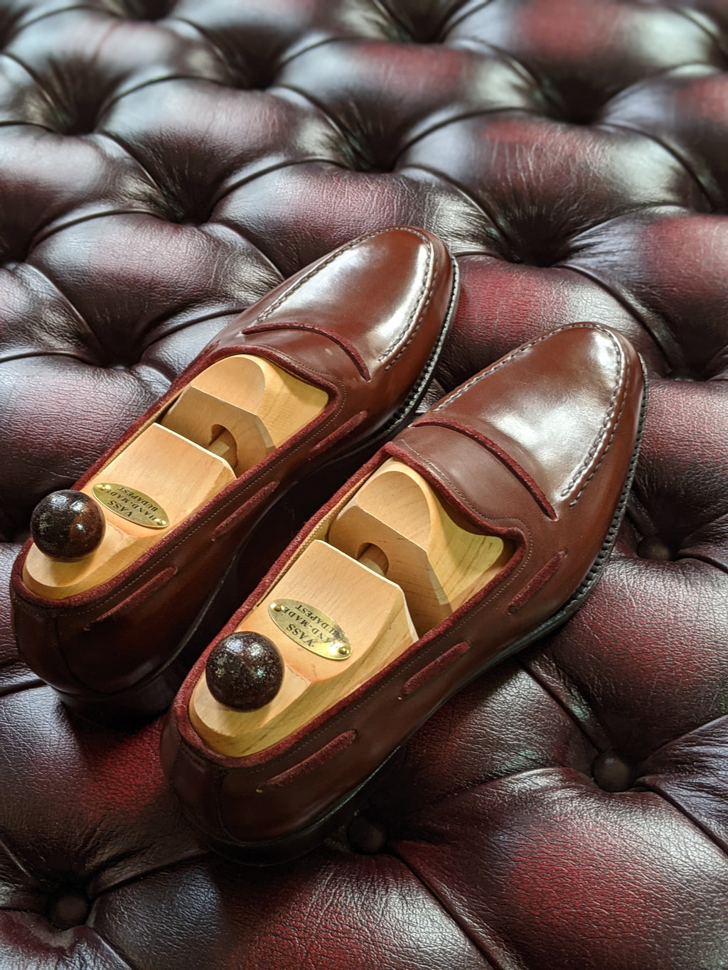 Vass Penny Loafer - 6125 Dark Cognac, UK 10, F last - Ascot Shoes