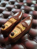 Vass Penny Loafer - 6125 Dark Cognac, UK 10, F last - Ascot Shoes