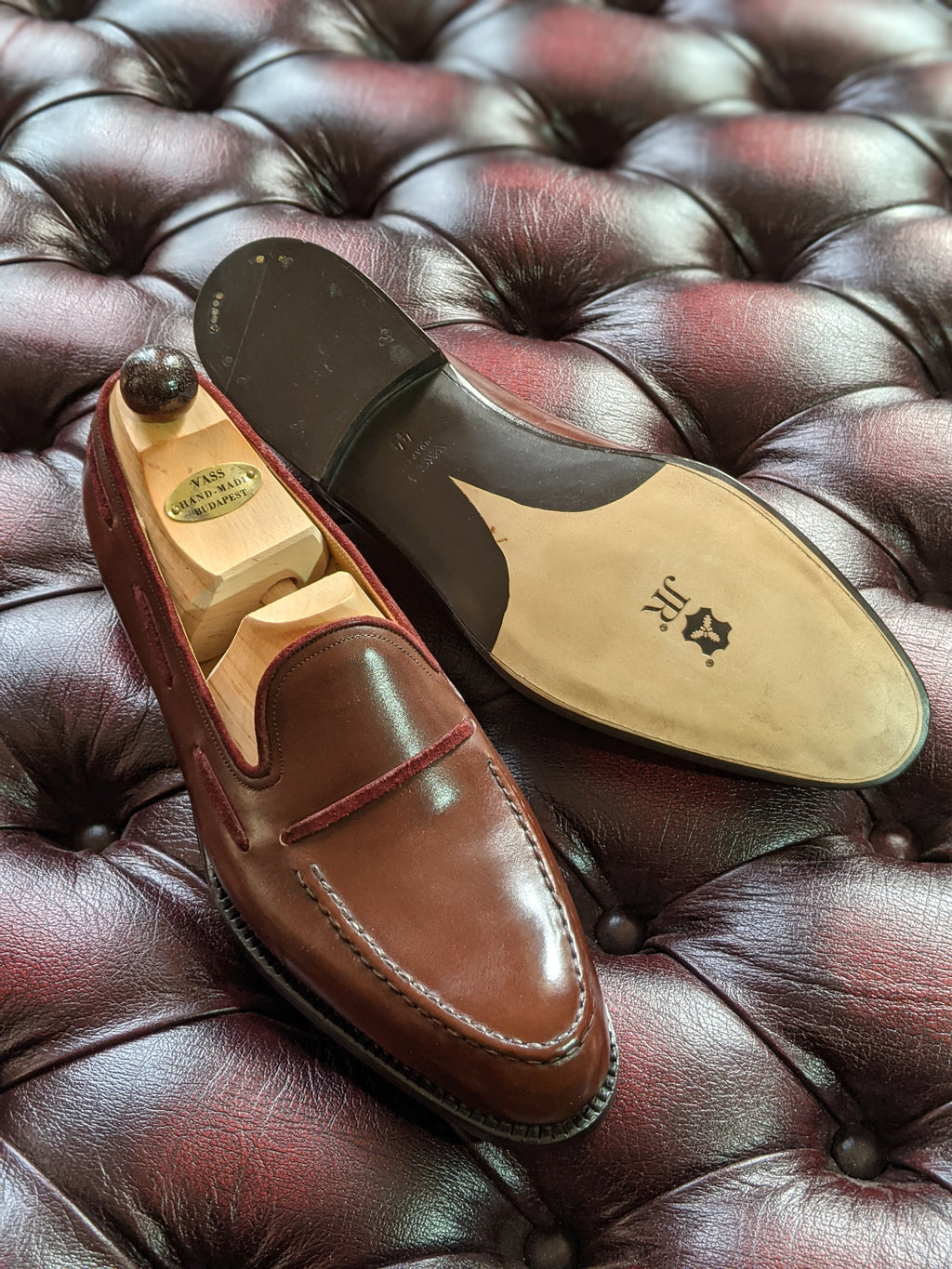 Vass Penny Loafer - 6125 Dark Cognac, UK 10, F last - Ascot Shoes