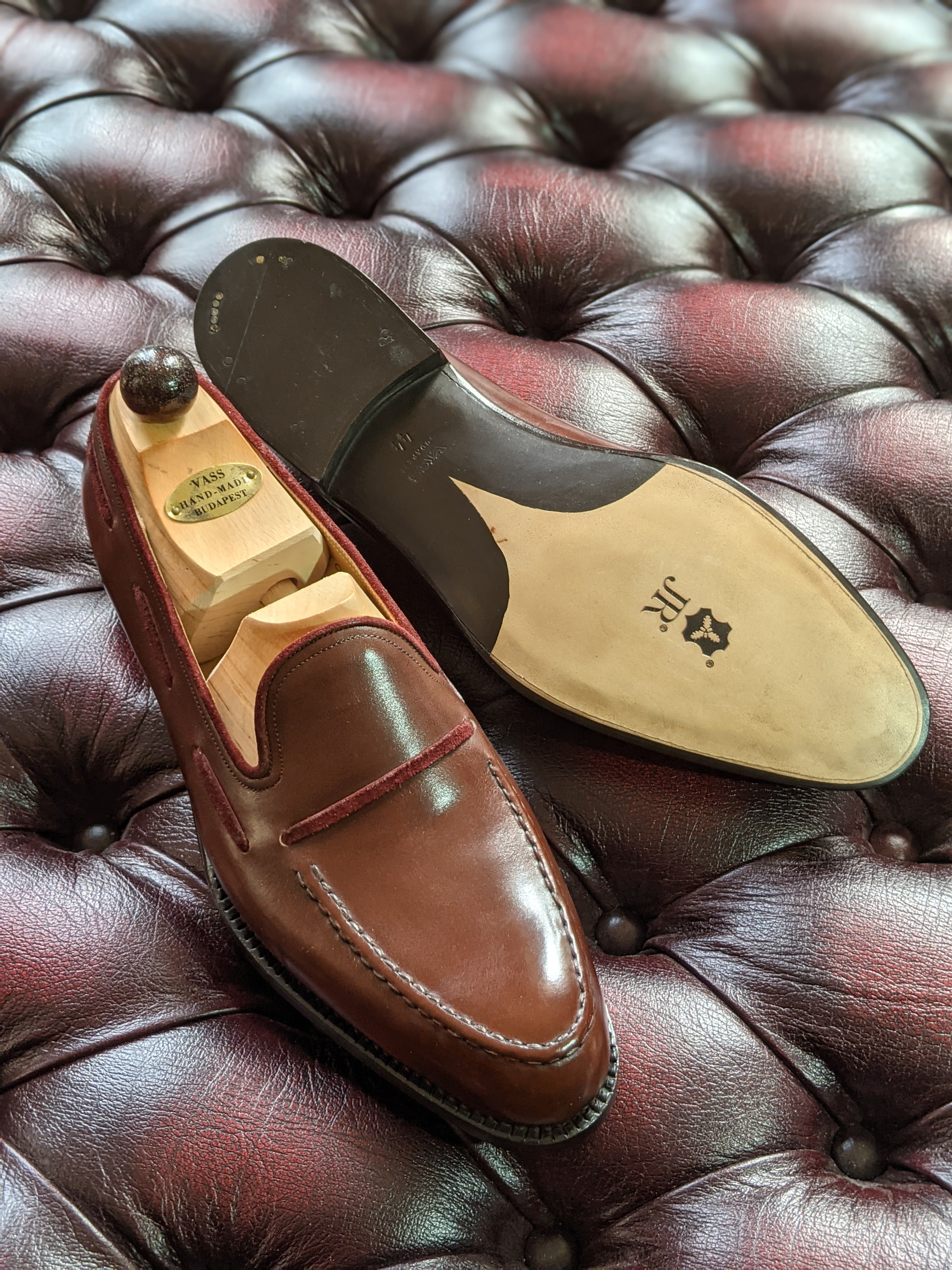 Vass Penny Loafer - 6125 Dark Cognac, UK 10, F last - Ascot Shoes