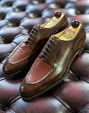 Ascot Kaan - Walnut Museum Calf & Cognac Crocodile, UK 9, U last - Ascot Shoes