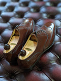 Vass Austerity - Dark Cognac Calf, UK 10, U last - Ascot Shoes