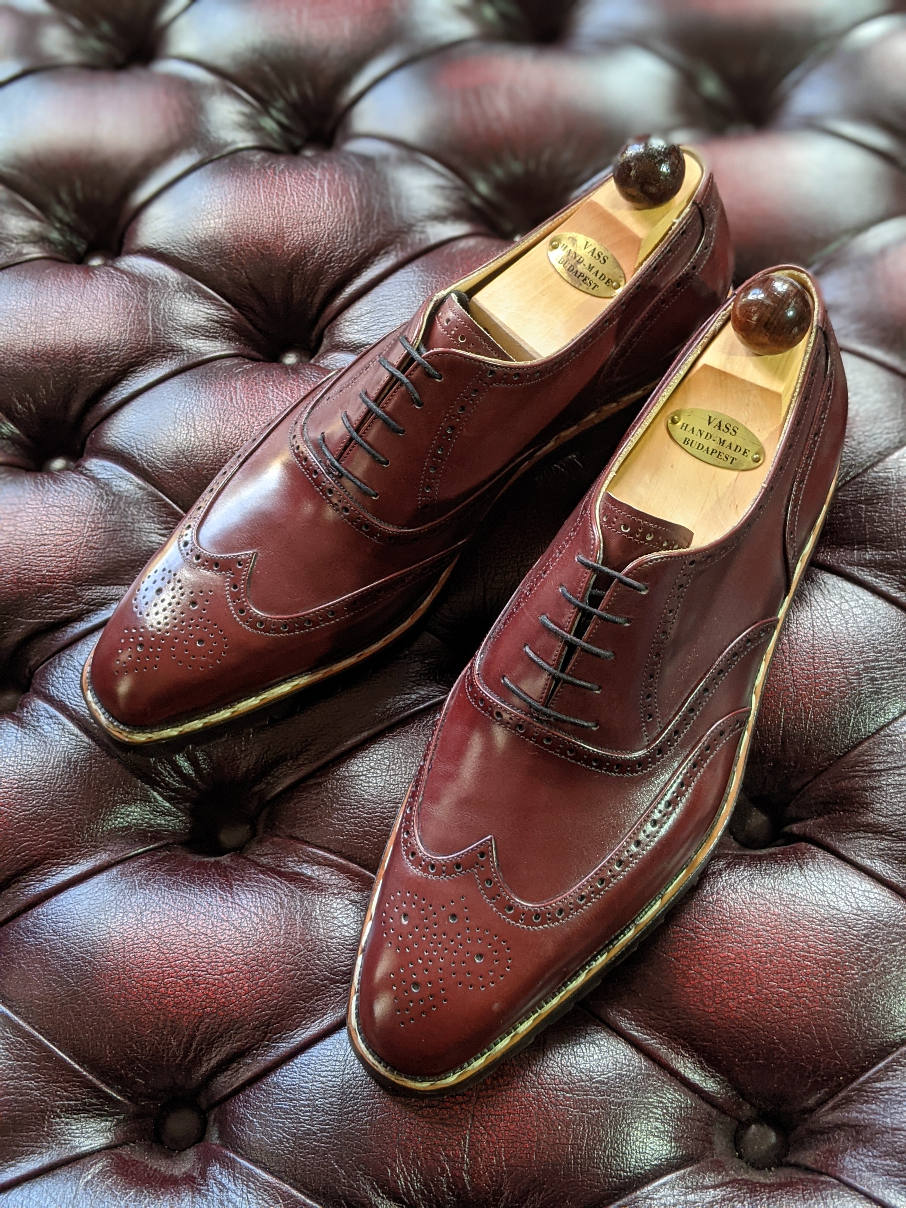 Vass Budapest - Bordeaux Calf, UK 10.5, U last - Ascot Shoes